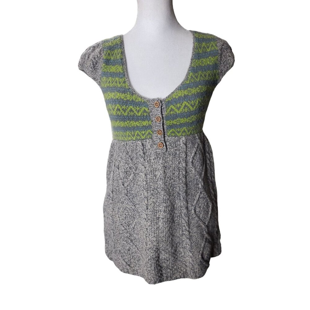 Free People Nordic-Inspired Knit Tunic Size XS